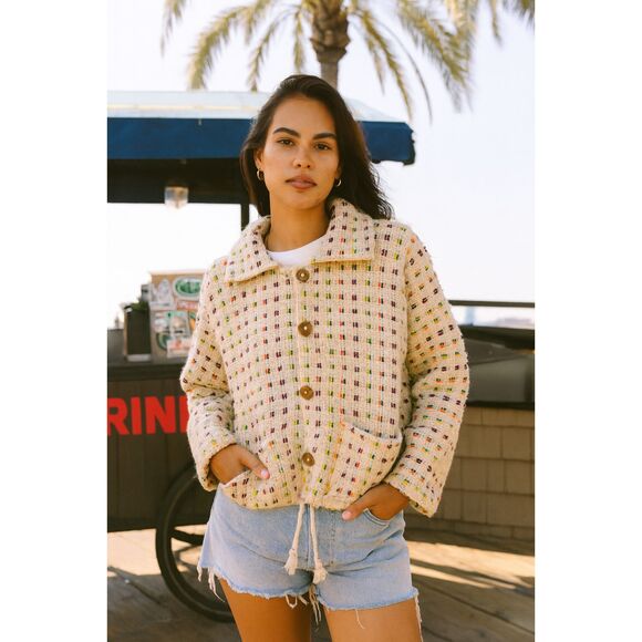 Bolivian Imports Multicolor Sweater Cardigan Top  Women's Size Medium - Picture 1 of 8